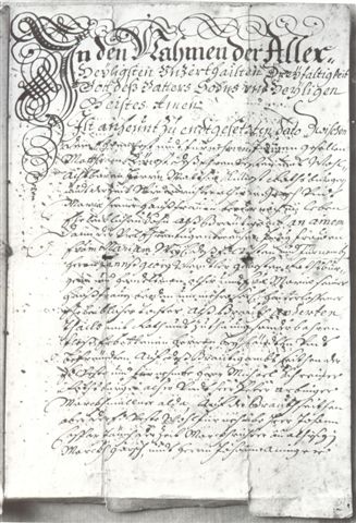 Heiratsbrief 1710